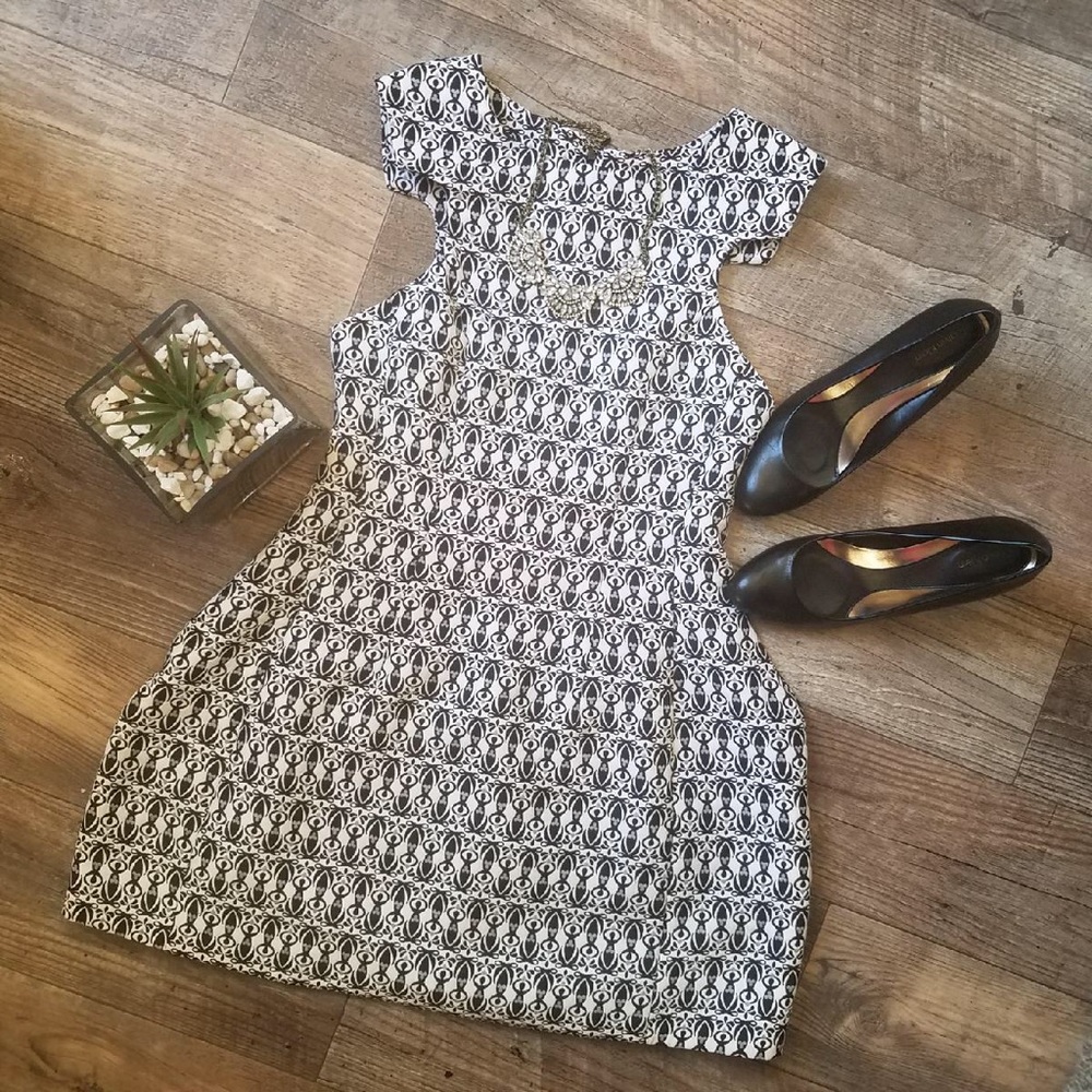 ANGEL BIBA BLACK AND WHITE DRESS SIZE 10